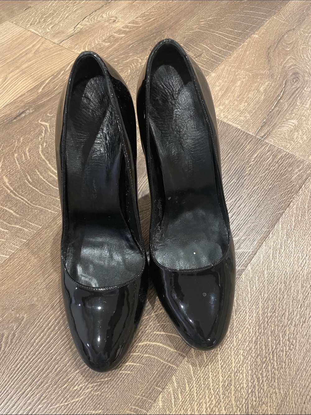 Prada Black Patent Pointed-Toe Women's Pumps size